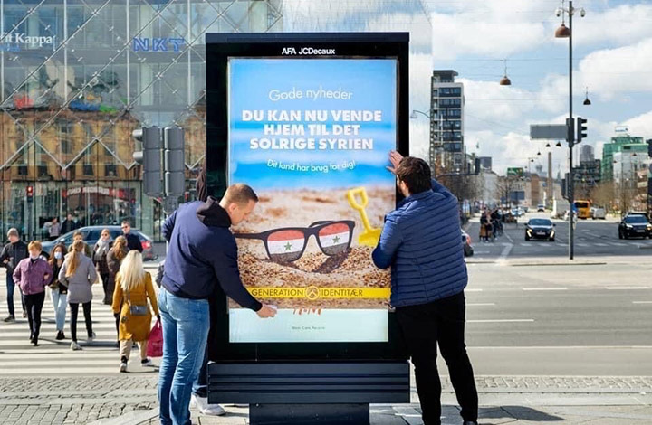 الدنمارك: ملصقات في الشوارع تدعو السوريين للعودة إلى بلدهم